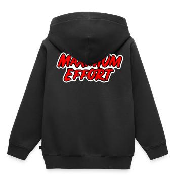 Utilisation maximale - texte rouge Comicstyle - Sweat Premium à capuche enfant bio - noir - Dos - AI Model Kid Male (0cm)