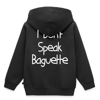 BAGUETTE CHEMISE - Sweat Premium à capuche enfant bio - noir - Dos - AI Model Kid Male (0cm)