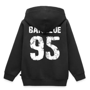 banlieue 95 - Sweat Premium à capuche enfant bio - noir - Dos - AI Model Kid Male (0cm)