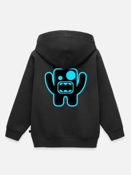 Monster am Schreien - Kinder Premium Organic Hoodie - Schwarz