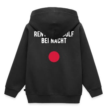 Renne Rudolf dans la nuit - Sweat Premium à capuche enfant bio - noir - Dos - AI Model Kid Male (0cm)