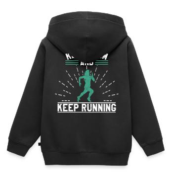 marathon - Kids Premium Organic Hoodie - black - Back - AI Model Kid Male (0cm)