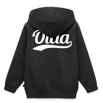 Oida Swoosh - Sweat Premium à capuche enfant bio - noir - Dos - AI Model Kid Male (0cm)