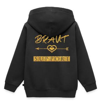 Braut - Kinder Premium Organic Hoodie - Schwarz - Hinten - AI Model Kid Male (0cm)