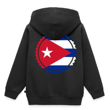 Cuba Drapeau Cuba Cadeau National La Havane - Sweat Premium à capuche enfant bio - noir - Dos - AI Model Kid Male (0cm)