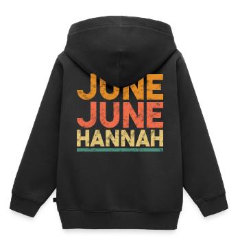 Juin Juin Hannah Shirt Captain Sandy Under Deck Ha - Sweat Premium à capuche enfant bio - noir - Dos - AI Model Kid Male (0cm)