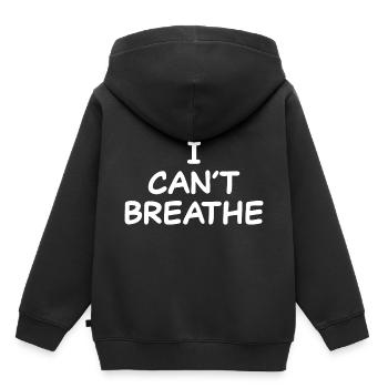 Je ne peux pas respirer - Sweat Premium à capuche enfant bio - noir - Dos - AI Model Kid Male (0cm)