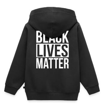 Black Lives Matter - Sweat Premium à capuche enfant bio - noir - Dos - AI Model Kid Male (0cm)