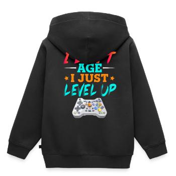 Old gamer gamer - Kids Premium Organic Hoodie - black - Back - AI Model Kid Male (0cm)