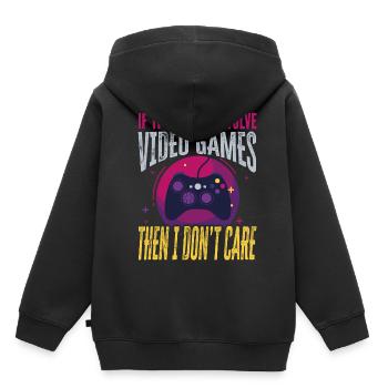 Gamer Gamer Designs - Kids Premium Organic Hoodie - black - Back - AI Model Kid Male (0cm)