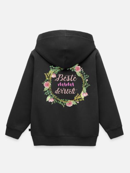 beste Mama der Welt - Kinder Premium Organic Hoodie - Schwarz