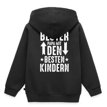 bester Papa besten Kindern - Kinder Premium Organic Hoodie - Schwarz - Hinten - AI Model Kid Male (0cm)