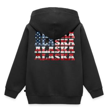 Alaska - Sweat Premium à capuche enfant bio - noir - Dos - AI Model Kid Male (0cm)