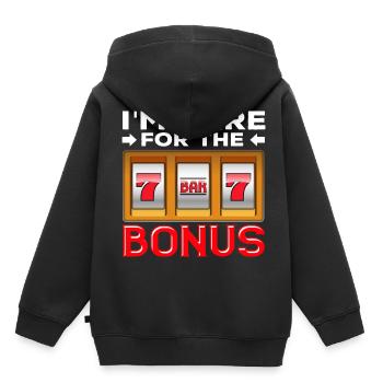 Spielautomat Glücksspiel Lustiger Casino Fan - Kinder Premium Organic Hoodie - Schwarz - Hinten - AI Model Kid Male (0cm)