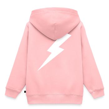 Lightning Bolt - Kinder Premium Organic Hoodie - Rosa - Hinten - AI Model Kid Female (0cm)