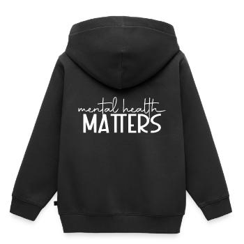psychische Gesundheit Beenden Sie das Stigma - Kinder Premium Organic Hoodie - Schwarz - Hinten - AI Model Kid Male (0cm)