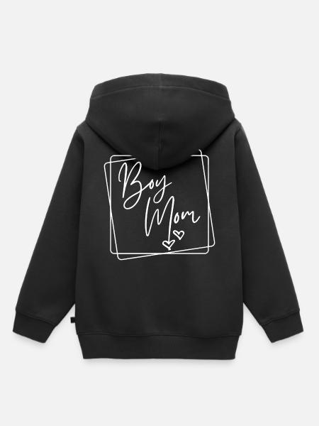Junge Mama - Kinder Premium Organic Hoodie - Schwarz