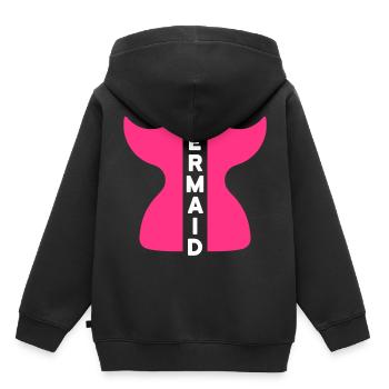 Mermaid (geteilte Meerjungfrauenflosse) - Kinder Premium Organic Hoodie - Schwarz - Hinten - AI Model Kid Male (0cm)
