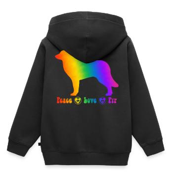 Pyrenäen-Sennenhund, vollständig anpassbar nach Wunsch - Kinder Premium Organic Hoodie - Schwarz - Hinten - AI Model Kid Male (0cm)