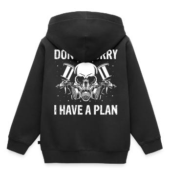 Car painter offer for coachbuilders - Kids Premium Organic Hoodie - black - Back - AI Model Kid Male (0cm)