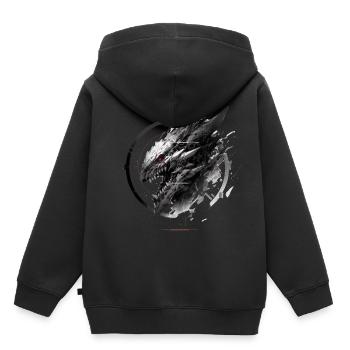 Mecha Tier Tiger Wolf Fuchs Drache Cyborg - Kinder Premium Organic Hoodie - Schwarz - Hinten - AI Model Kid Male (0cm)