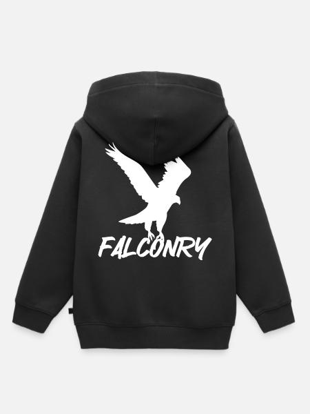 Falknerei Ornithologie Geschenk - Kinder Premium Organic Hoodie - Schwarz
