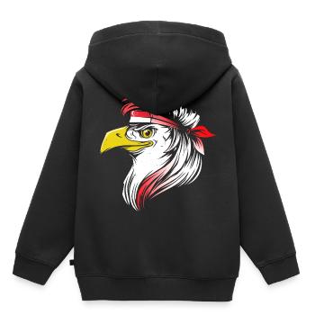 Singapur - Kinder Premium Organic Hoodie - Schwarz - Hinten - AI Model Kid Male (0cm)