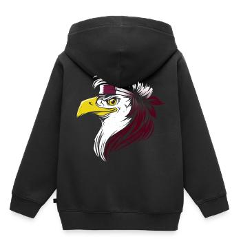 Qatar - Sweat Premium à capuche enfant bio - noir - Dos - AI Model Kid Male (0cm)