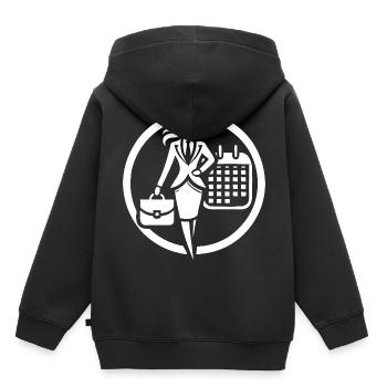 Erfolgreiche Frauen – Business Design - Kinder Premium Organic Hoodie - Schwarz - Hinten - AI Model Kid Male (0cm)