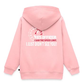 Saw The Speed Limit - Sweat Premium à capuche enfant bio - rose - Dos - AI Model Kid Female (0cm)