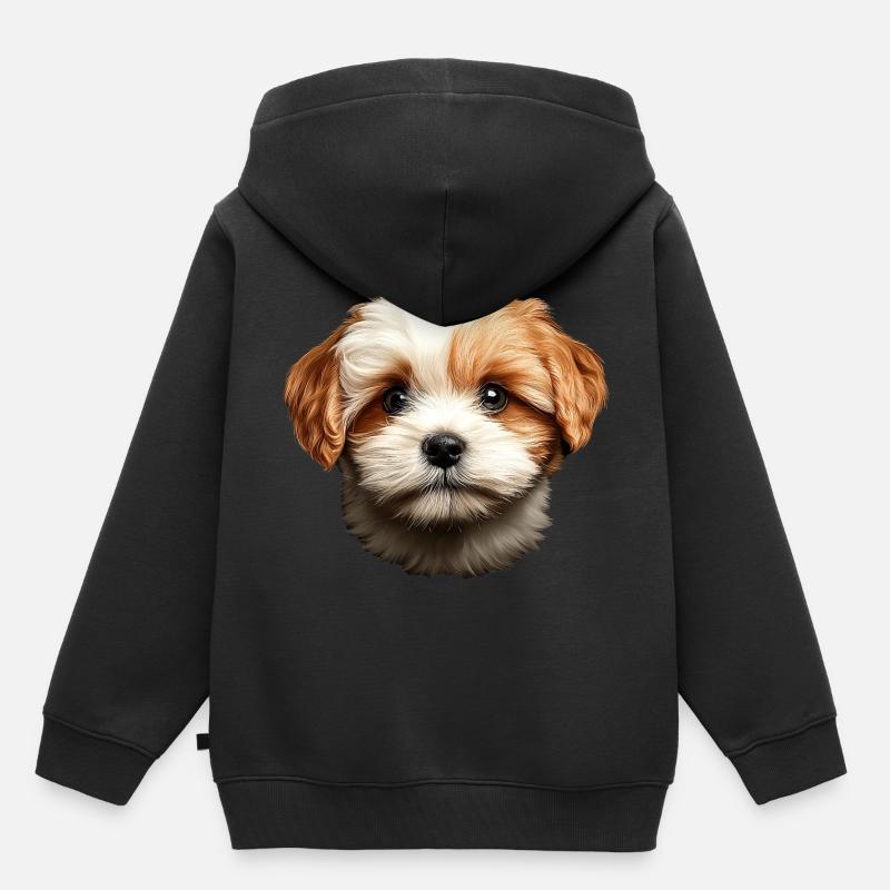 Lhasa Apso - Kinder Premium Organic Hoodie - Schwarz