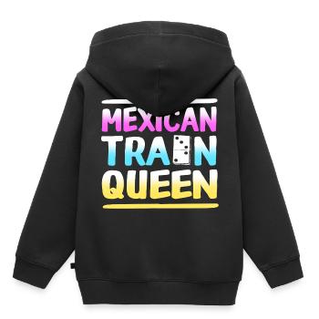 Mexican Train Domino - Kinder Premium Organic Hoodie - Schwarz - Hinten - AI Model Kid Male (0cm)