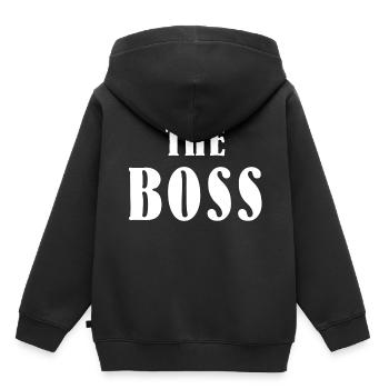 Der Chef Die wahre Bossmutter - Kinder Premium Organic Hoodie - Schwarz - Hinten - AI Model Kid Male (0cm)