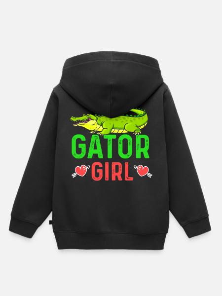 Alligator - Kinder Premium Organic Hoodie - Schwarz