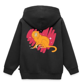 Tamarin Monkey - Kids Premium Organic Hoodie - black - Back - AI Model Kid Male (0cm)