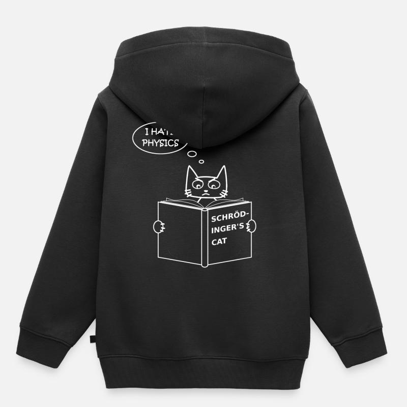 Gatto di Schrödinger - Felpa Premium con cappuccio bambino bio - nero
