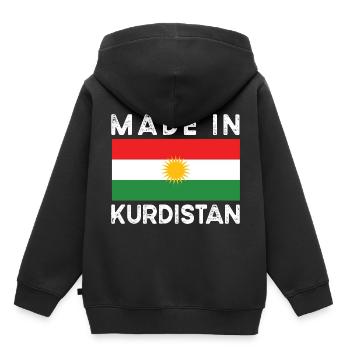 Kurdistan Kurdisch Kurdistan Shirt Lustig Kurdista - Kinder Premium Organic Hoodie - Schwarz - Hinten - AI Model Kid Male (0cm)