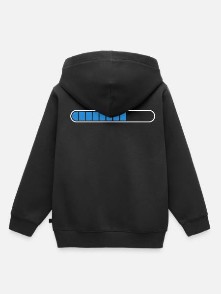 Ladebalken PC Icon Symbol - Kinder Premium Organic Hoodie - Schwarz