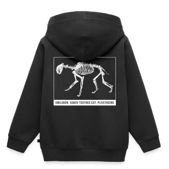 Sabre-toothed tiger Prehistoric - Kids Premium Organic Hoodie - black - Back - AI Model Kid Male (0cm)