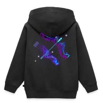 Schuetze Sagittarius Zodiac Sternzeichen - Kinder Premium Organic Hoodie - Schwarz - Hinten - AI Model Kid Male (0cm)