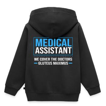 Medizin Mediziner MFA - Kinder Premium Organic Hoodie - Schwarz - Hinten - AI Model Kid Male (0cm)