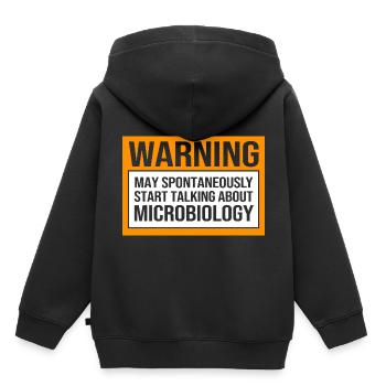 Mikrobiologie Biologie Biologisch Biologe - Kinder Premium Organic Hoodie - Schwarz - Hinten - AI Model Kid Male (0cm)