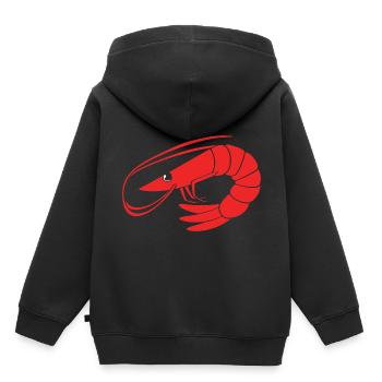 Shrimp Languste Meeresfrüchte Krabbe - Kinder Premium Organic Hoodie - Schwarz - Hinten - AI Model Kid Male (0cm)
