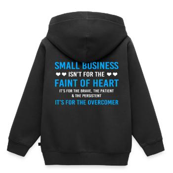 Entrepreneur bourreau de travail - Sweat Premium à capuche enfant bio - noir - Dos - AI Model Kid Male (0cm)