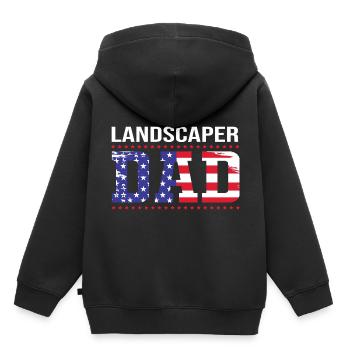 Landschaftsgärtner Gärtner Gärtnerei Garten - Kinder Premium Organic Hoodie - Schwarz - Hinten - AI Model Kid Male (0cm)