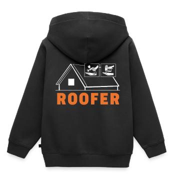 Couvreur - Sweat Premium à capuche enfant bio - noir - Dos - AI Model Kid Male (0cm)