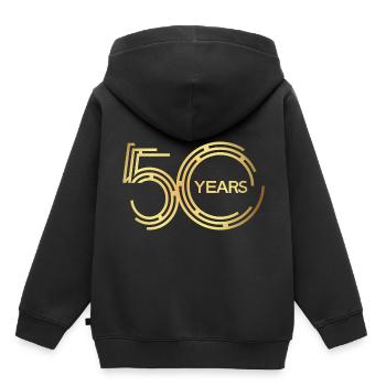 50. Geburtstag - Kinder Premium Organic Hoodie - Schwarz - Hinten - AI Model Kid Male (0cm)