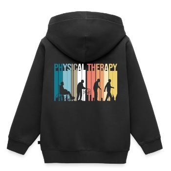Physiotherapeut Physio Physiotherapie - Kinder Premium Organic Hoodie - Schwarz - Hinten - AI Model Kid Male (0cm)