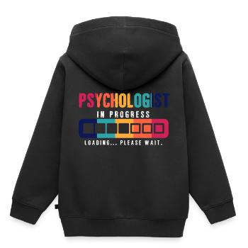 Psychologe - Kinder Premium Organic Hoodie - Schwarz - Hinten - AI Model Kid Male (0cm)