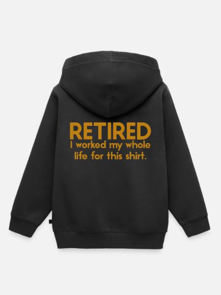 Pensioen gepensioneerde afscheidsfeest grappige gift - Kinder Premium hoodie biologisch - zwart